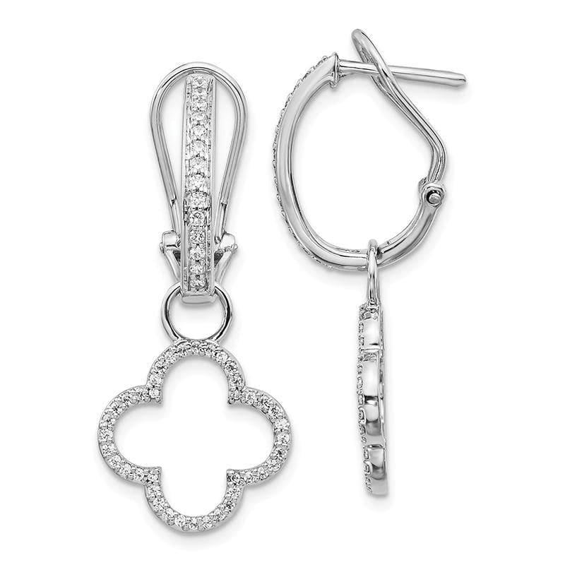 14k White Gold Diamond Earrings - Seattle Gold Grillz