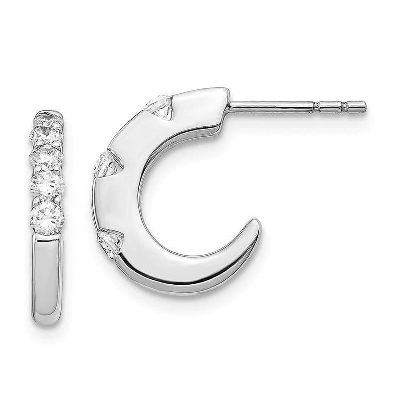 14k White Gold Diamond Earrings - Seattle Gold Grillz