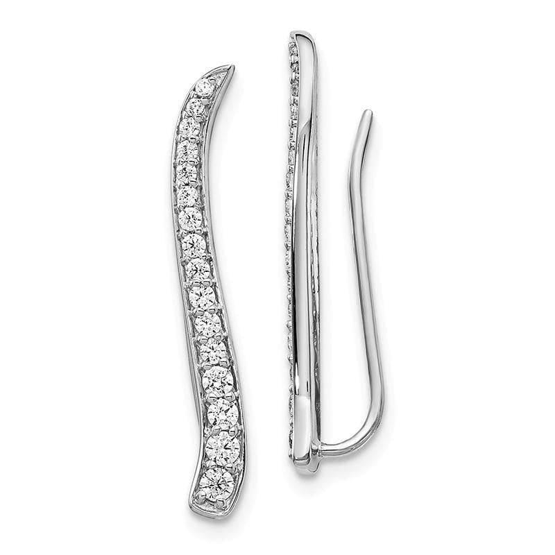 14k White Gold Diamond Earrings - Seattle Gold Grillz