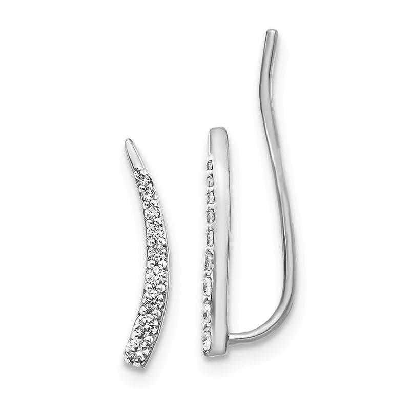 14k White Gold Diamond Earrings - Seattle Gold Grillz