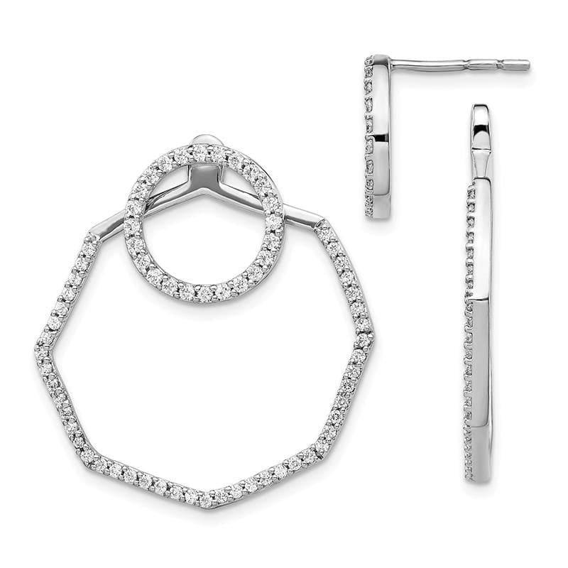 14k White Gold Diamond Earrings - Seattle Gold Grillz