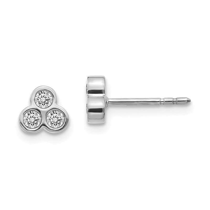14k White Gold Diamond Earrings - Seattle Gold Grillz