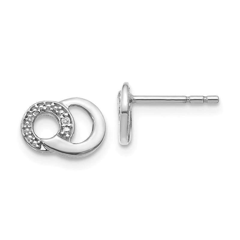 14k White Gold Diamond Earrings - Seattle Gold Grillz