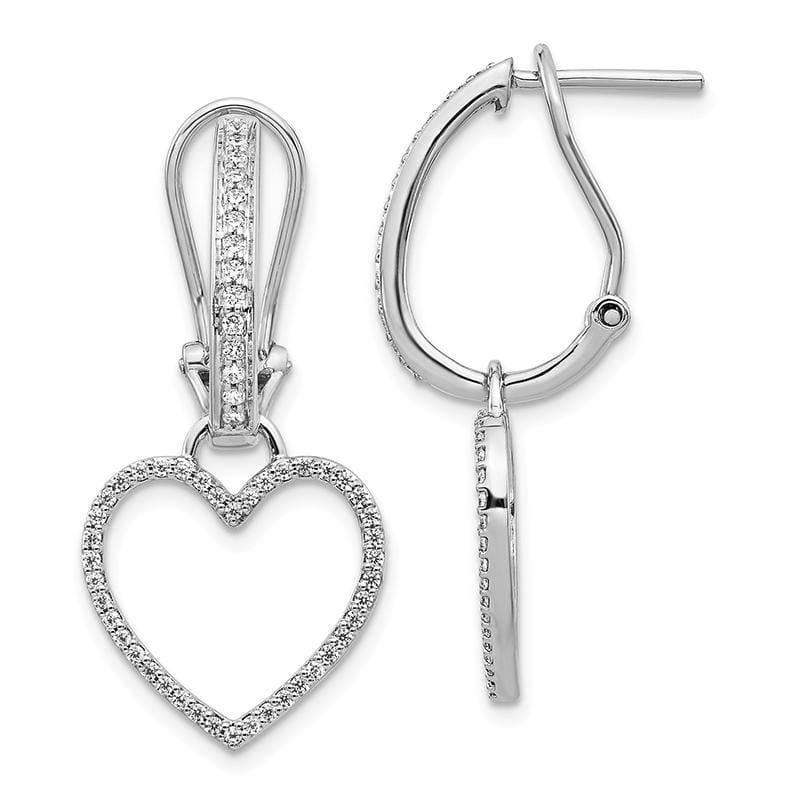 14k White Gold Diamond Earrings - Seattle Gold Grillz