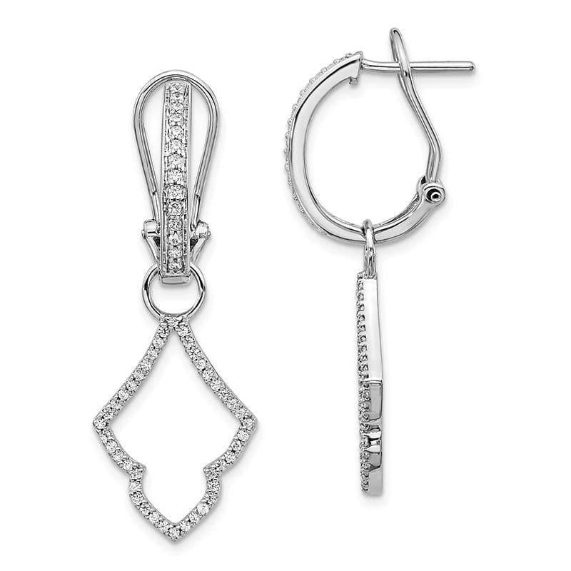 14k White Gold Diamond Earrings - Seattle Gold Grillz