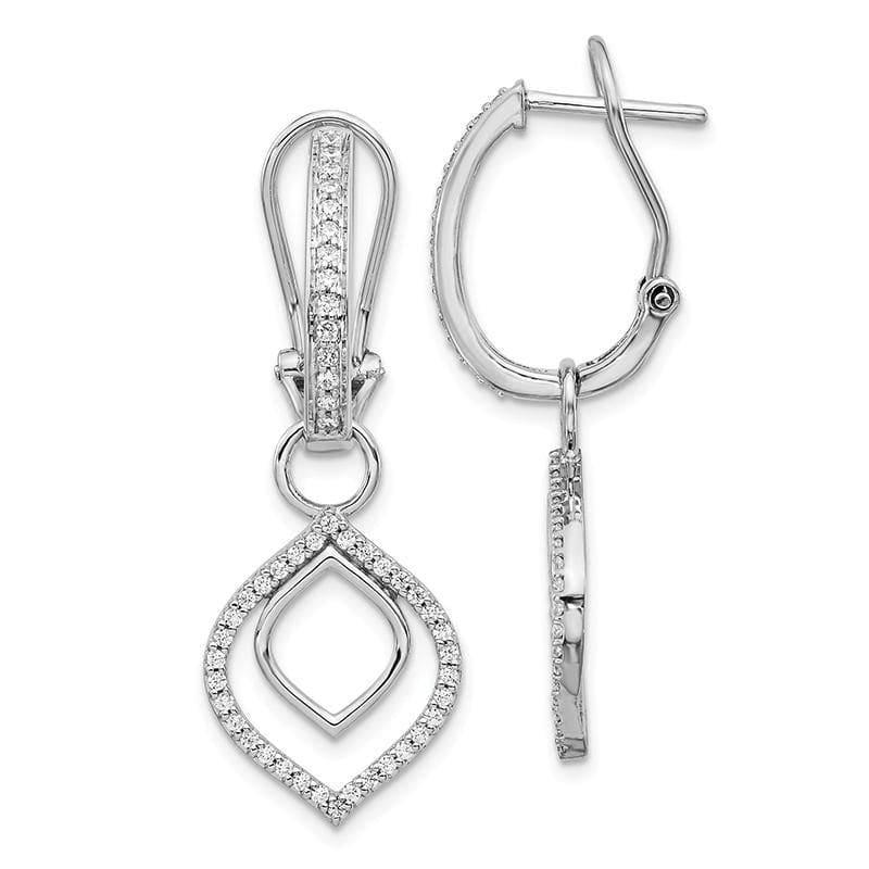 14k White Gold Diamond Earrings - Seattle Gold Grillz