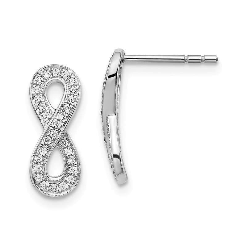 14k White Gold Diamond Earrings - Seattle Gold Grillz