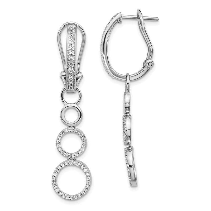 14k White Gold Diamond Earrings - Seattle Gold Grillz