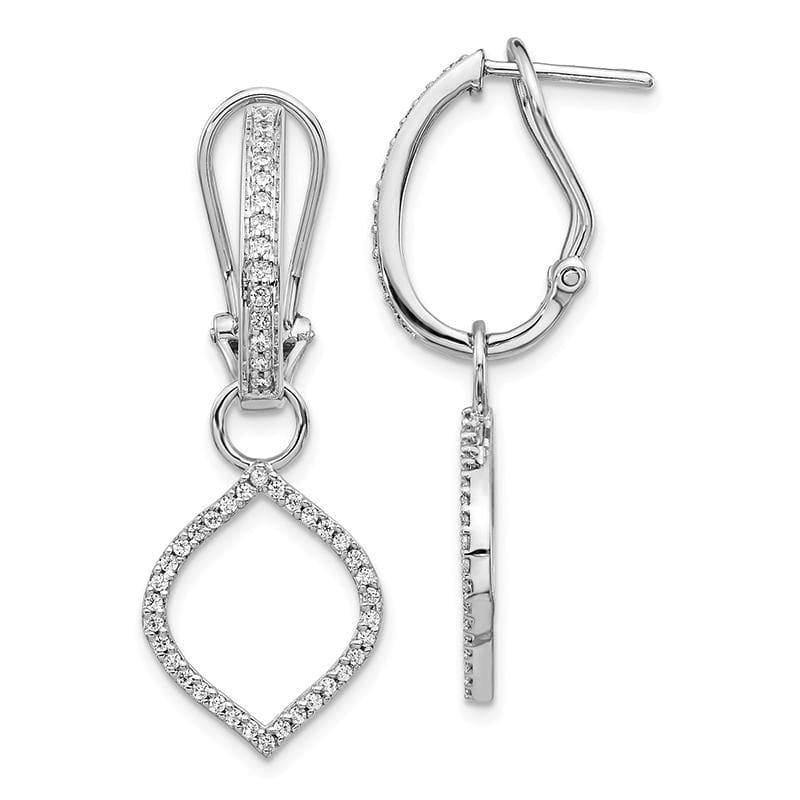 14k White Gold Diamond Earrings - Seattle Gold Grillz