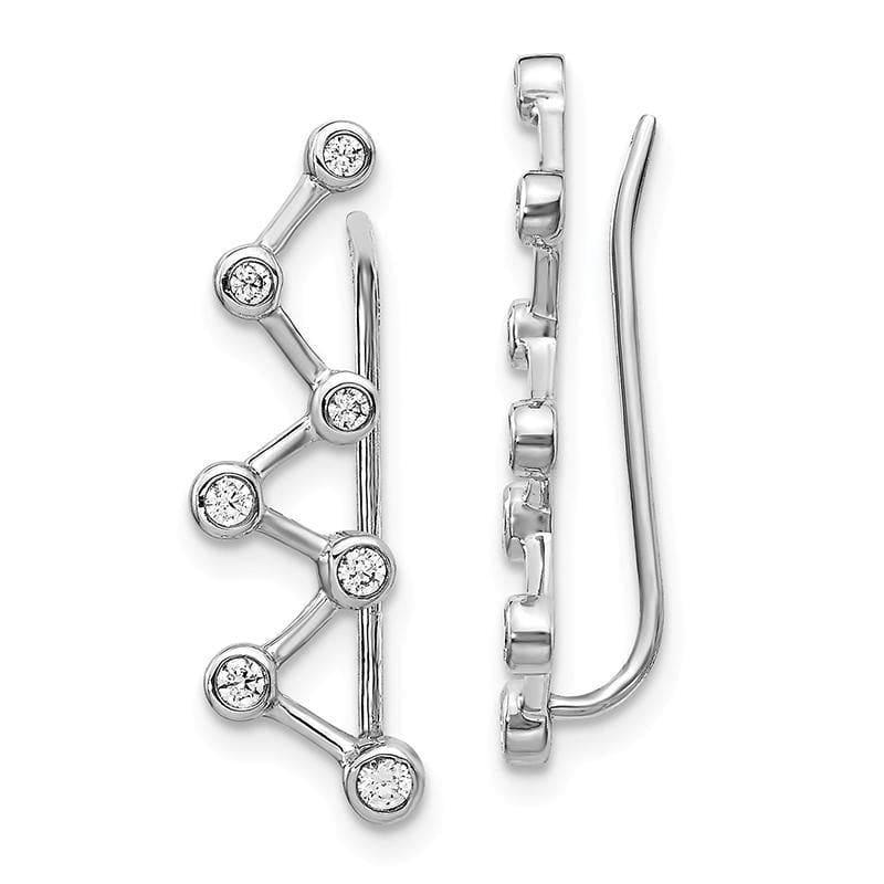 14k White Gold Diamond Earrings - Seattle Gold Grillz