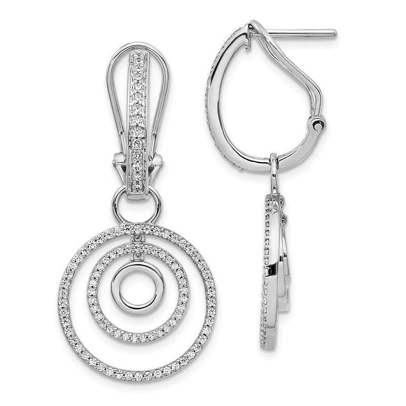 14k White Gold Diamond Earrings - Seattle Gold Grillz