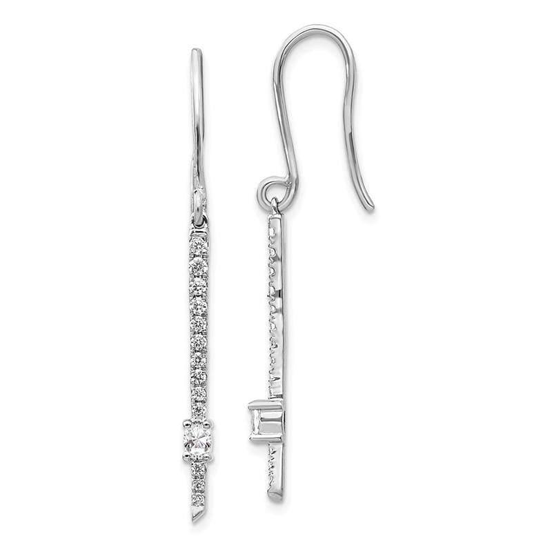 14k White Gold Diamond Fancy Earrings - Seattle Gold Grillz