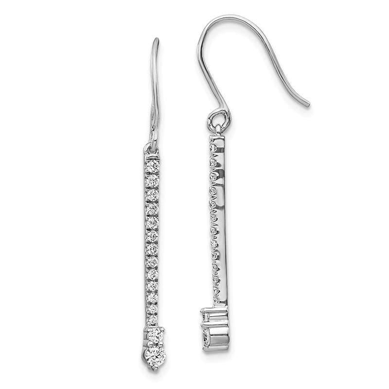14k White Gold Diamond Fancy Earrings - Seattle Gold Grillz