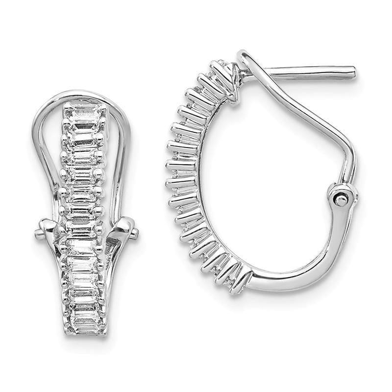 14k White Gold Diamond Hoop Earrings. 0.50ctw - Seattle Gold Grillz