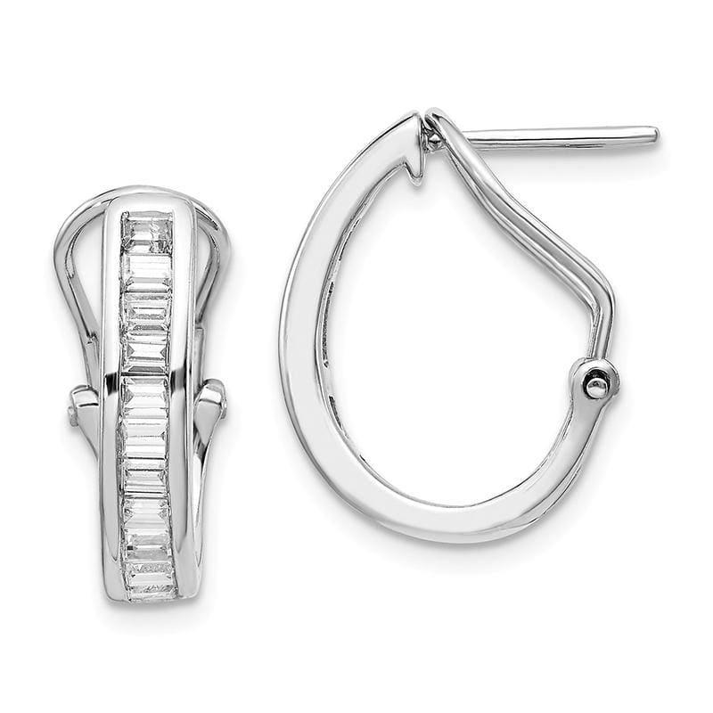 14k White Gold Diamond Hoop Earrings. 0.50ctw - Seattle Gold Grillz