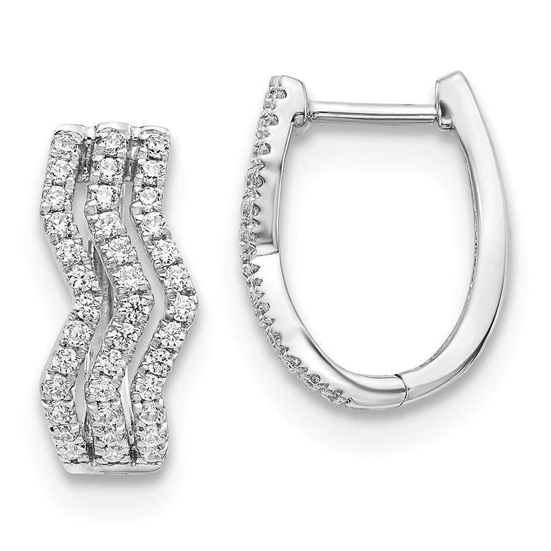 14k White Gold Diamond Hoop Earrings. 0.75ctw - Seattle Gold Grillz