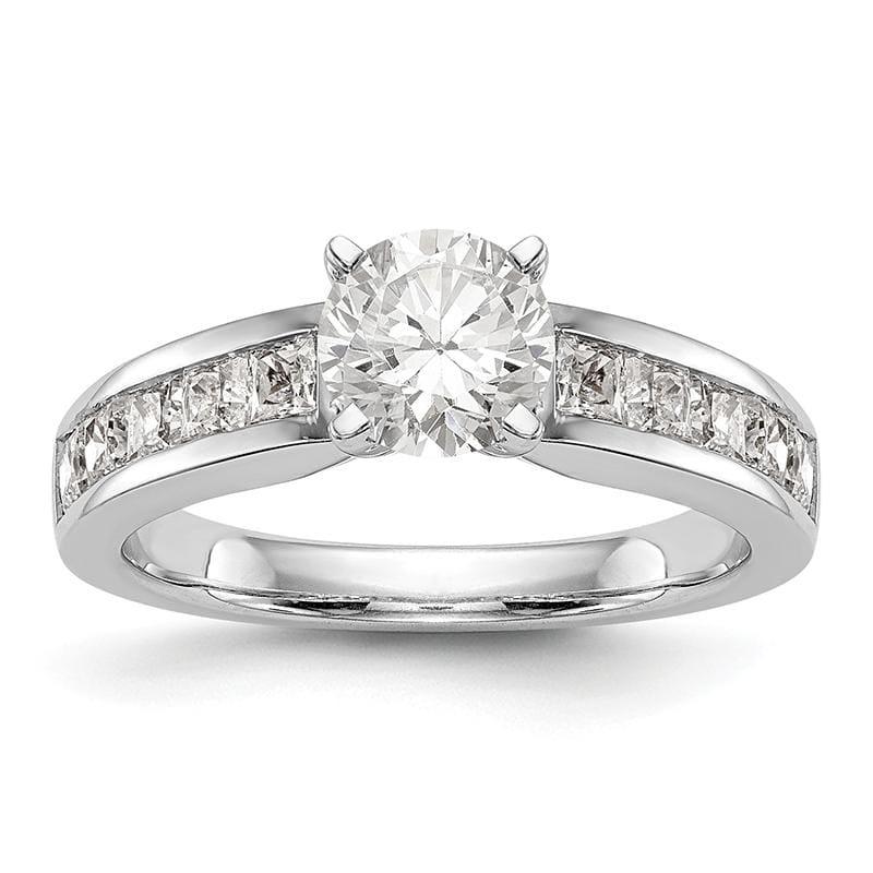 14K White Gold Diamond Semi Mount Engagement Ring - Seattle Gold Grillz