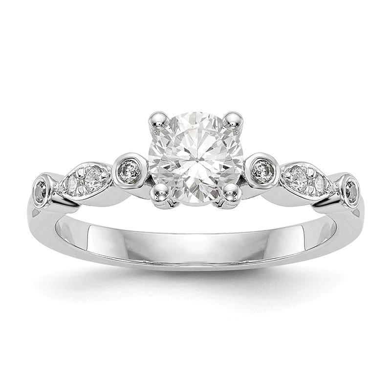 14K White Gold Diamond Semi-Mount Engagement Ring - Seattle Gold Grillz