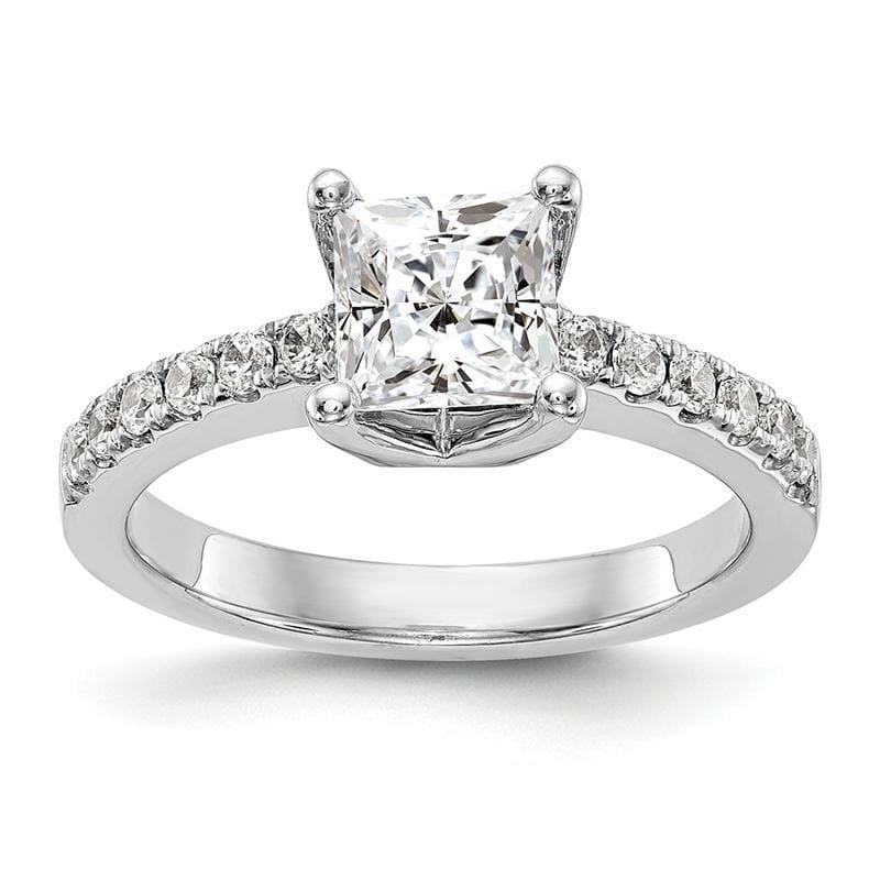 14K White Gold Diamond Semi-Mount Engagement Ring - Seattle Gold Grillz