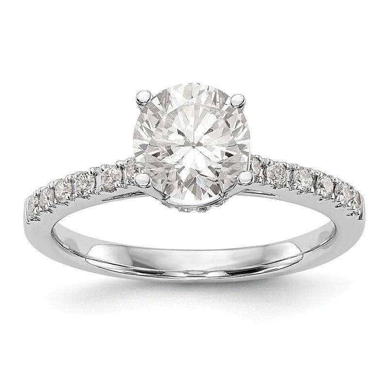 14K White Gold Diamond Semi-Mount Engagement Ring - Seattle Gold Grillz