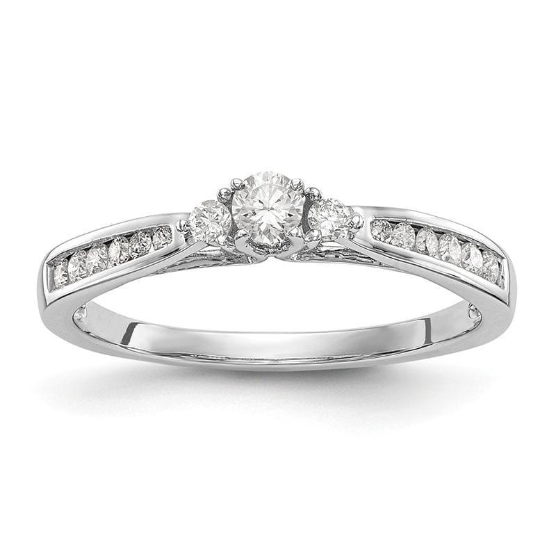 14K White Gold Diamond Semi-Mount Engagement Ring - Seattle Gold Grillz