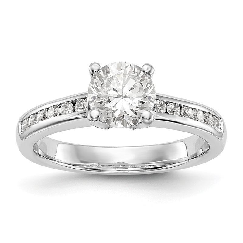 14K White Gold Diamond Semi-Mount Engagement Ring - Seattle Gold Grillz