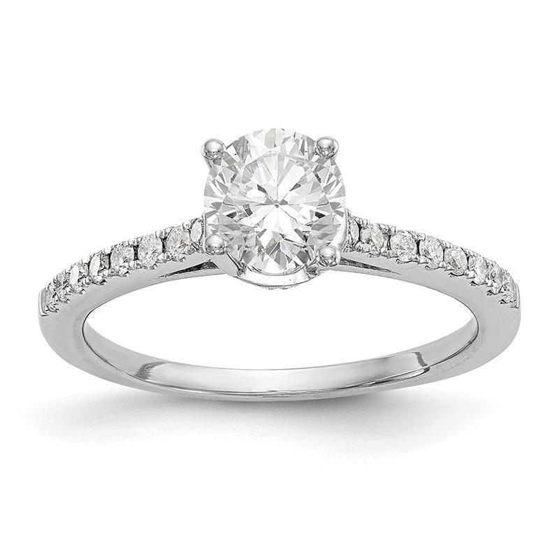 14K White Gold Diamond Semi-Mount Engagement Ring - Seattle Gold Grillz