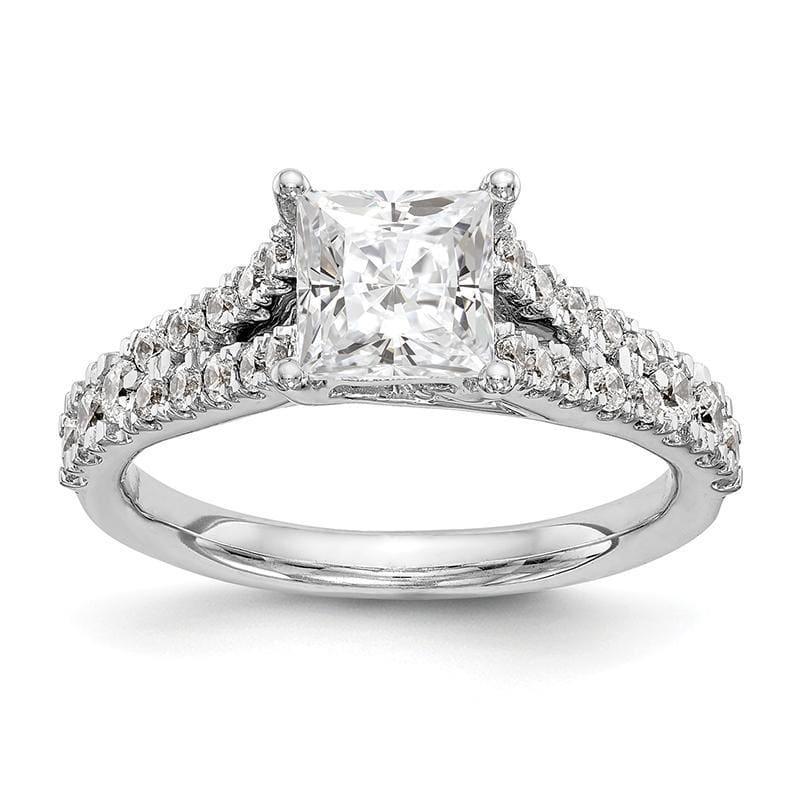 14K White Gold Diamond Semi-Mount Engagement Ring - Seattle Gold Grillz