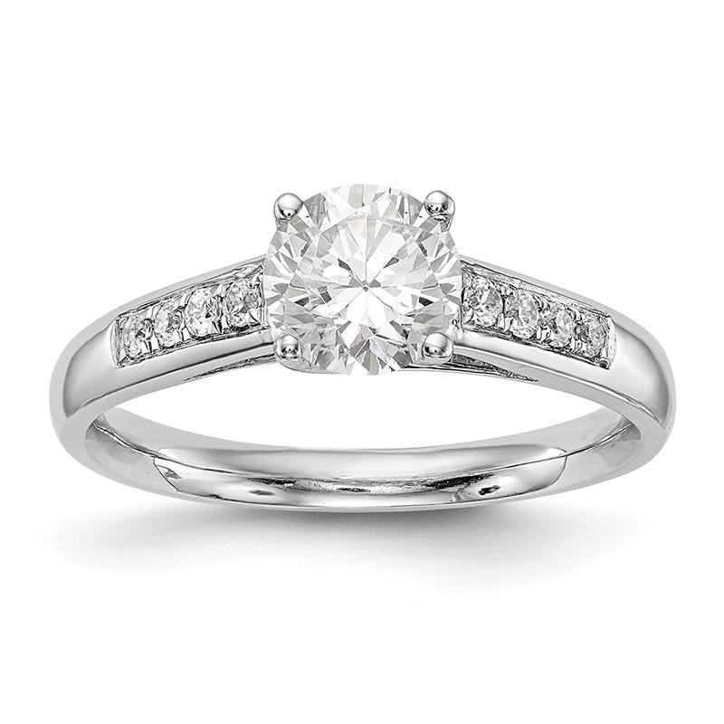 14K White Gold Diamond Semi-Mount Engagement Ring - Seattle Gold Grillz