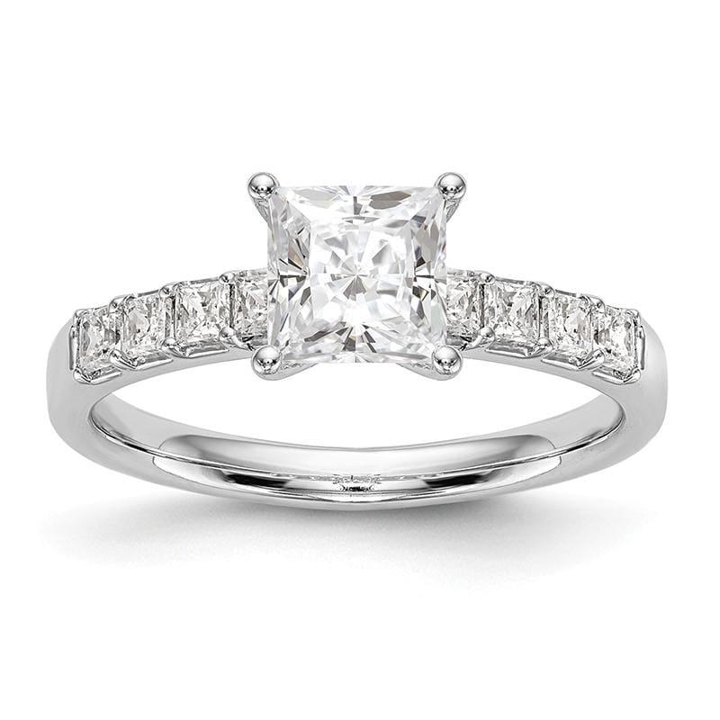 14K White Gold Diamond Semi-Mount Engagement Ring - Seattle Gold Grillz
