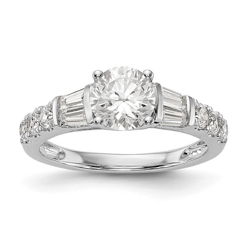 14K White Gold Diamond Semi-Mount Engagement Ring - Seattle Gold Grillz