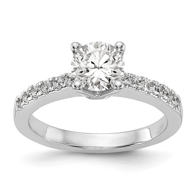 14K White Gold Diamond Semi-Mount Engagement Ring - Seattle Gold Grillz