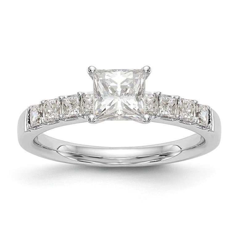 14K White Gold Diamond Semi-Mount Engagement Ring - Seattle Gold Grillz