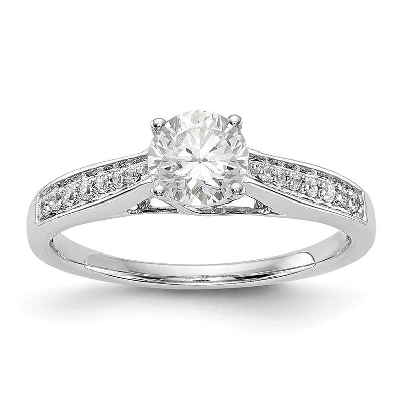 14K White Gold Diamond Semi-Mount Engagement Ring - Seattle Gold Grillz