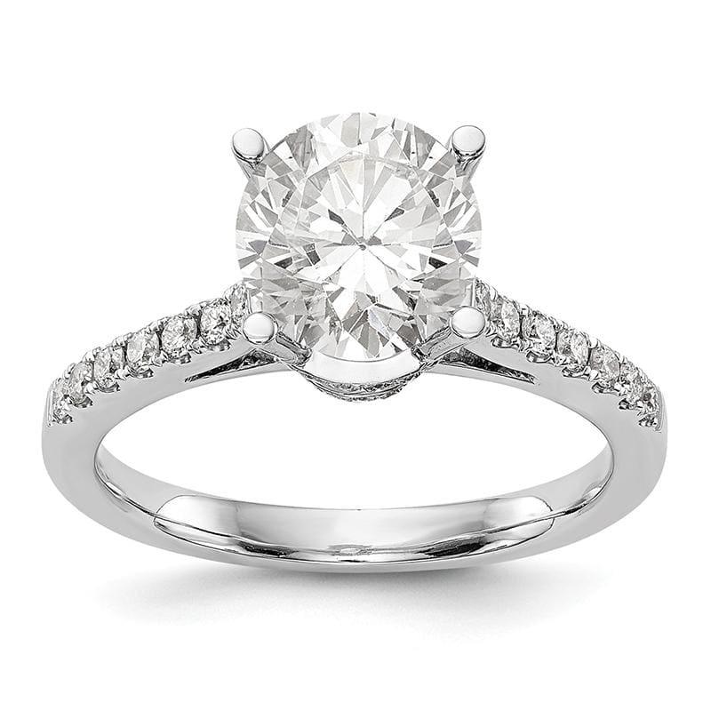 14K White Gold Diamond Semi-Mount Engagement Ring - Seattle Gold Grillz