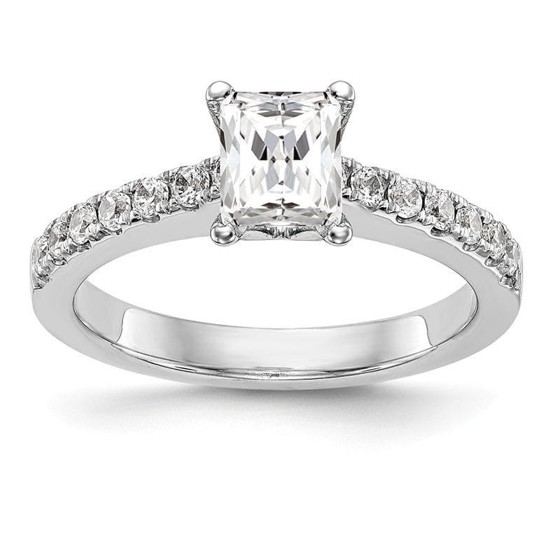 14K White Gold Diamond Semi-Mount Engagement Ring - Seattle Gold Grillz