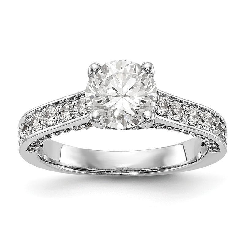 14K White Gold Diamond Semi-Mount Engagement Ring - Seattle Gold Grillz