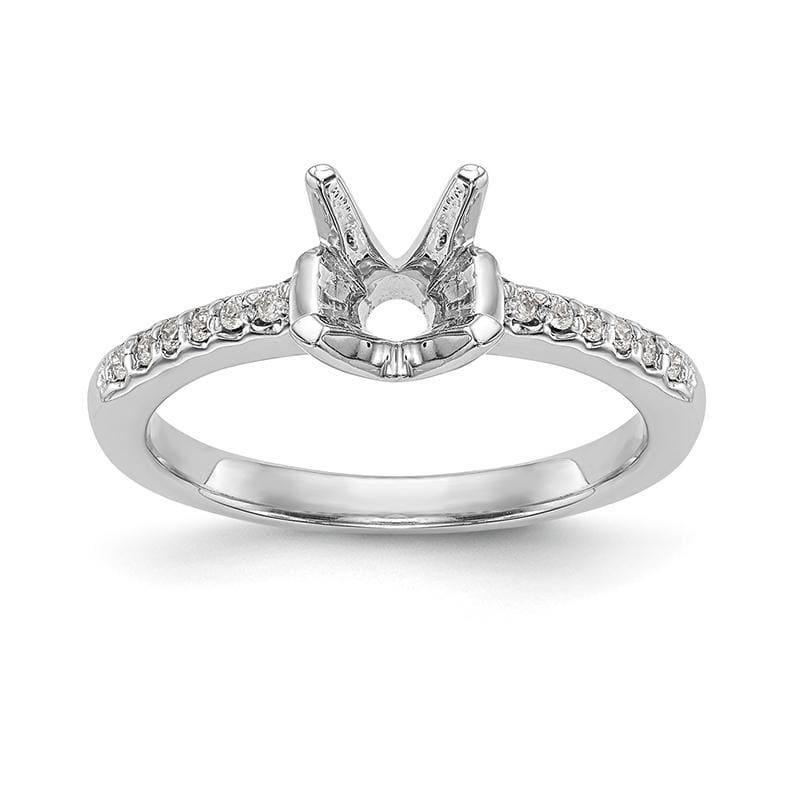 14K White Gold Diamond Semi-Mount Engagement Ring - Seattle Gold Grillz