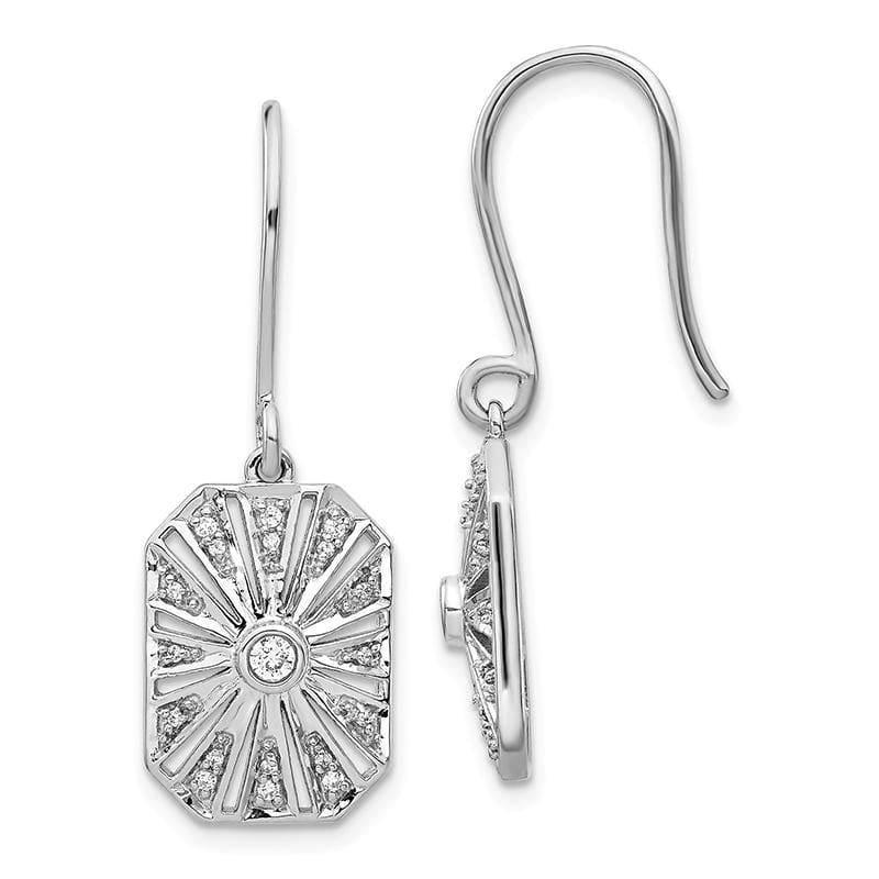 14k White Gold Diamond Vintage Earrings - Seattle Gold Grillz