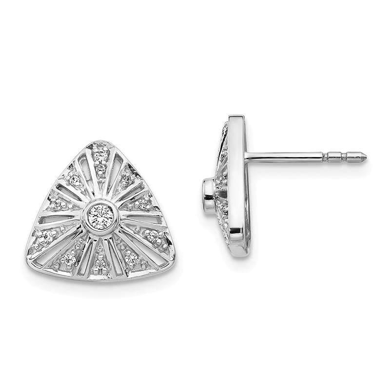 14k White Gold Diamond Vintage Earrings - Seattle Gold Grillz