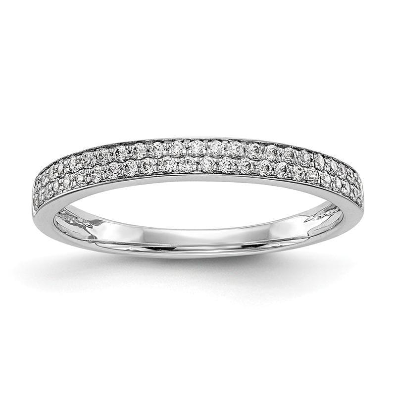 14k White Gold Diamond Wedding Band - Seattle Gold Grillz