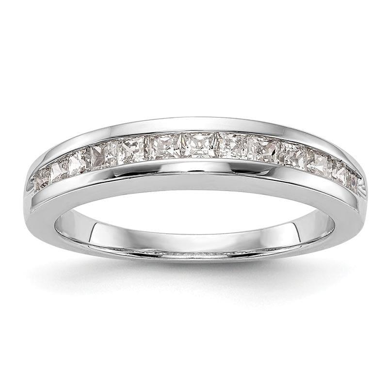 14k White Gold Diamond Wedding Band - Seattle Gold Grillz