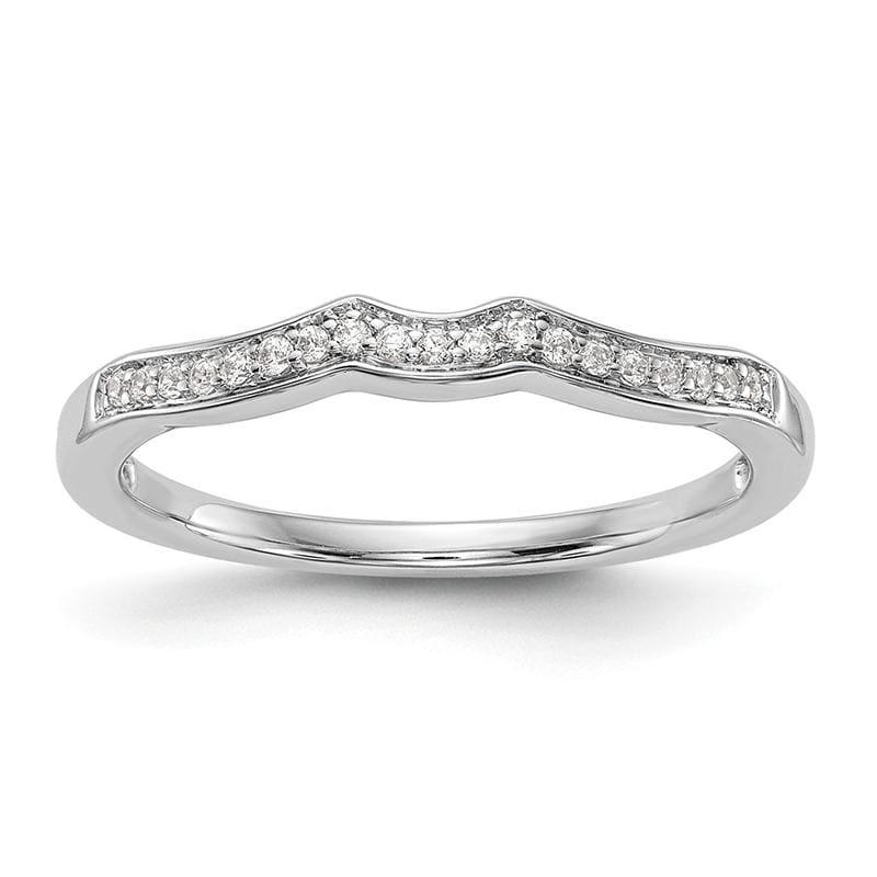 14k White Gold Diamond Wedding Band - Seattle Gold Grillz
