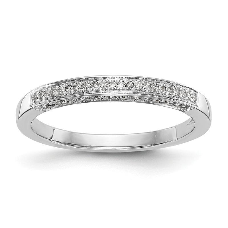 14k White Gold Diamond Wedding Band - Seattle Gold Grillz
