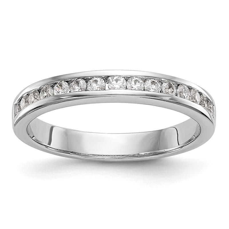 14k White Gold Diamond Wedding Band - Seattle Gold Grillz