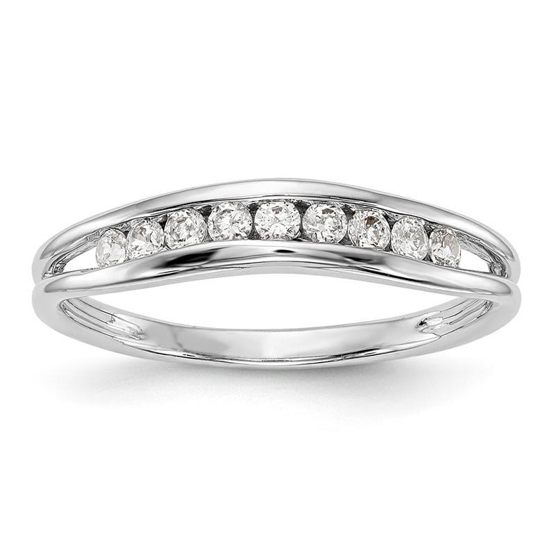 14k White Gold Diamond Wedding Band - Seattle Gold Grillz