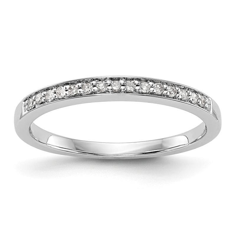 14k White Gold Diamond Wedding Band - Seattle Gold Grillz