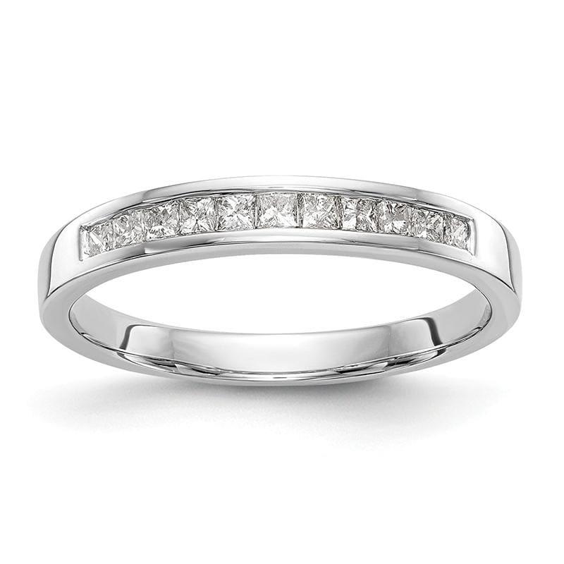 14k White Gold Diamond Wedding Band - Seattle Gold Grillz