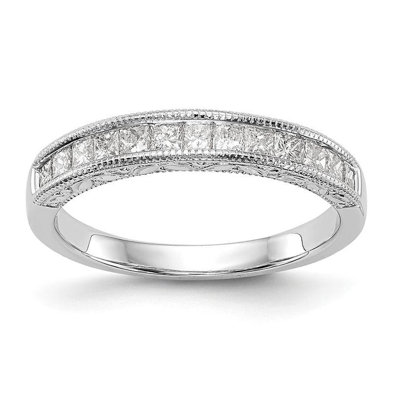 14K White Gold Diamond Wedding Band - Seattle Gold Grillz