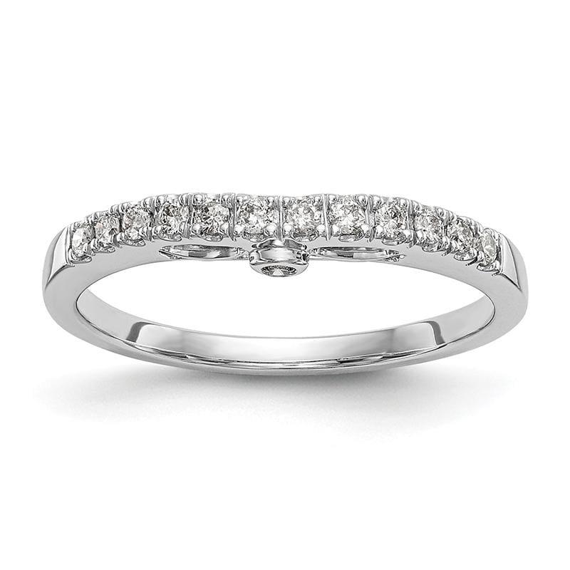 14k White Gold Diamond Wedding Band - Seattle Gold Grillz